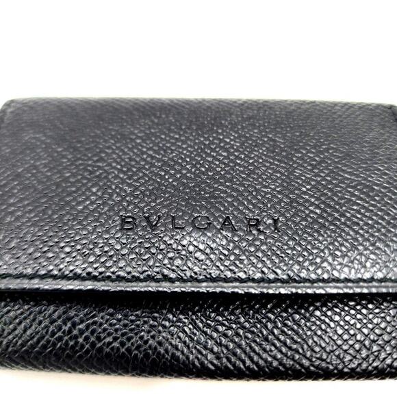 BVLGARI KEY HOLDER Black Leather - Picture 2 of 14